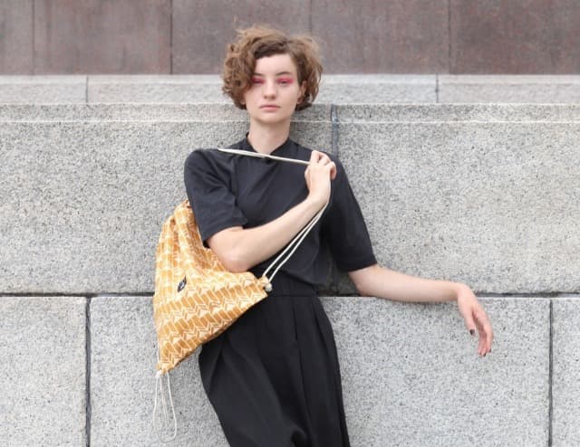 Block-Print Bag — Saffron