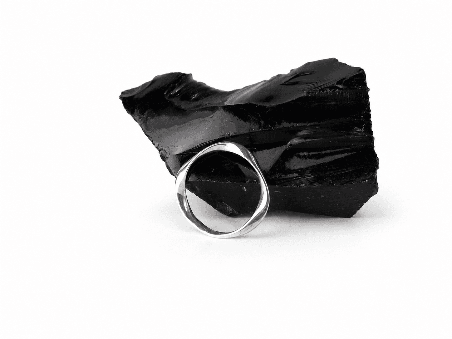 Elegant Silver Ring, Organic Design